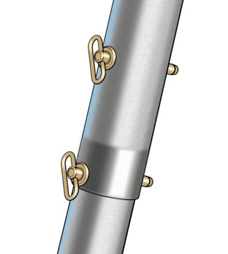 tripod crane telescoping leg detail